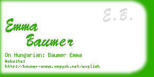 emma baumer business card